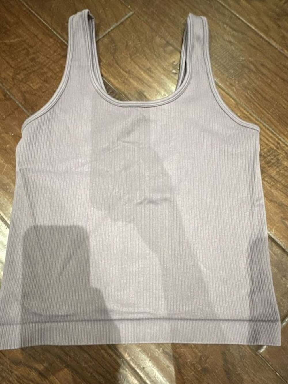 A New Day Seamless Ribbed Tank Top Size M Lilac Scoop Neck